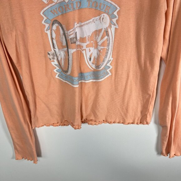 AC/DC Women's Size 2XL Orange Graphic Print World Tour Long‎ Sleeve T-shirt - Picture 3 of 5